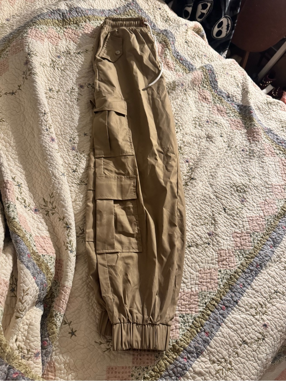 Women’s Tan Cargo Jogger Pants